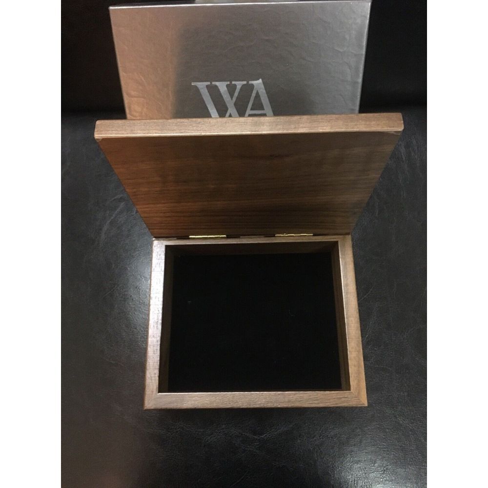 New NIB WENDELL AUGUST Wooden Box With FORGE Aluminum Top - Picture 2 of 7